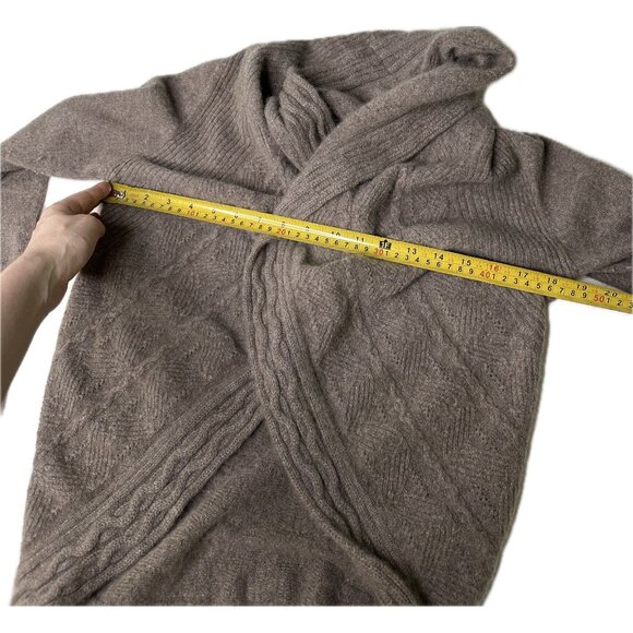 Laundry by Shelli Segal Cashmere Open Cardigan M Brown - Picture 6 of 9
